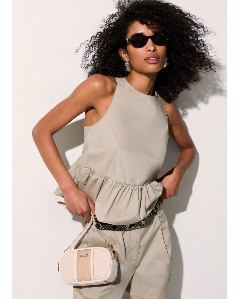 Bandolera pequeña con logotipo Liujo