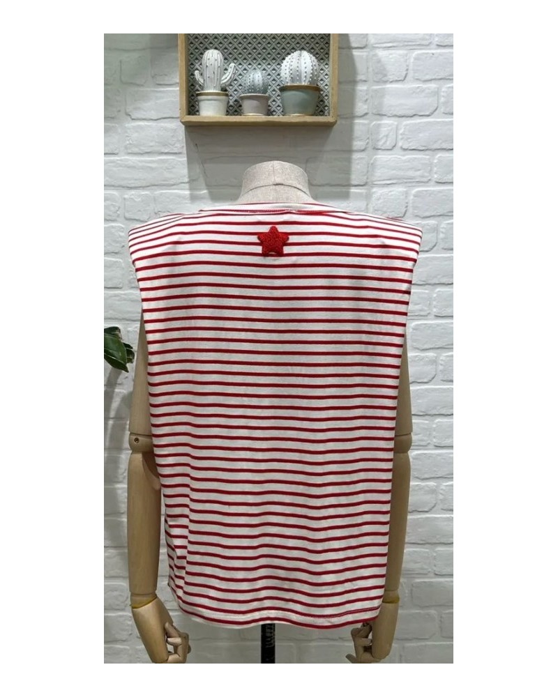 Camiseta marinera rayas sin mangas