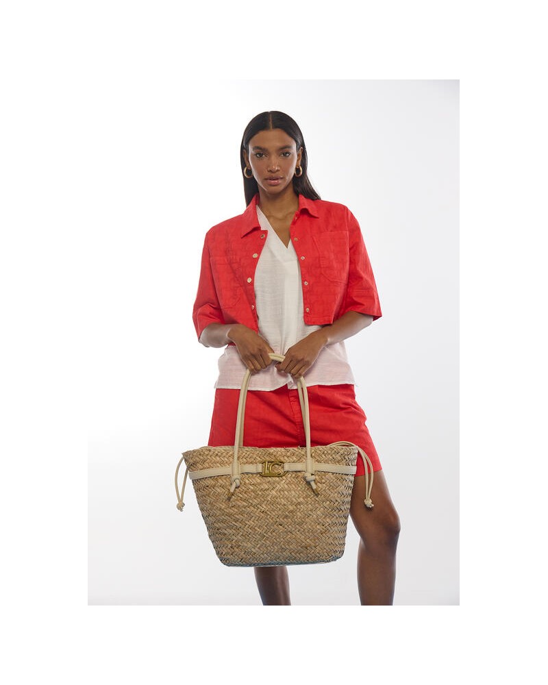 Capazo detalles efecto piel Lola Casademunt