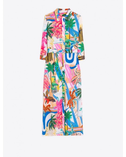 Vestido camisero estampado Vilagallo