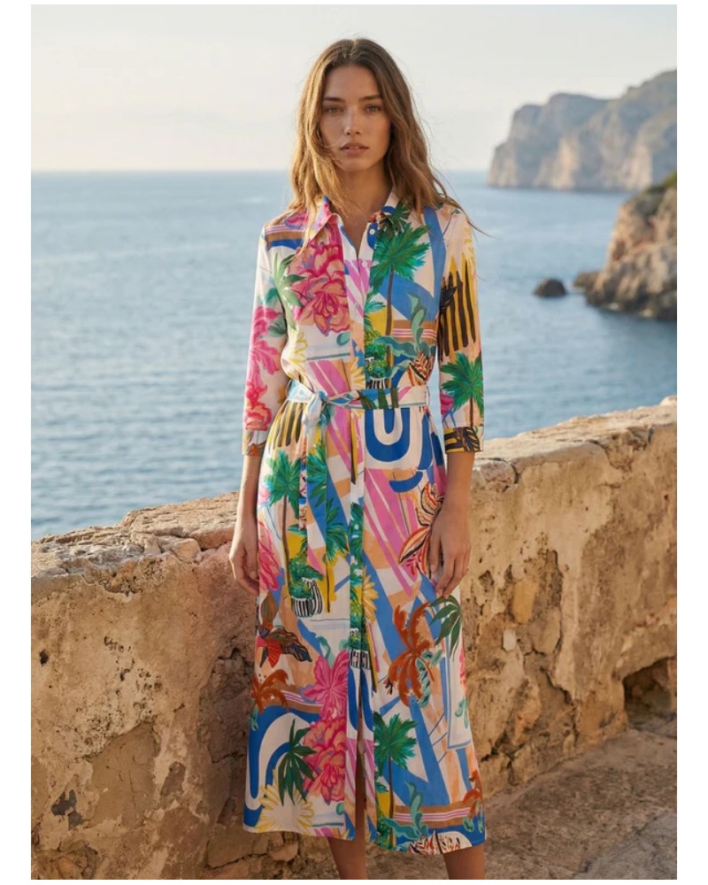 Vestido camisero estampado Vilagallo