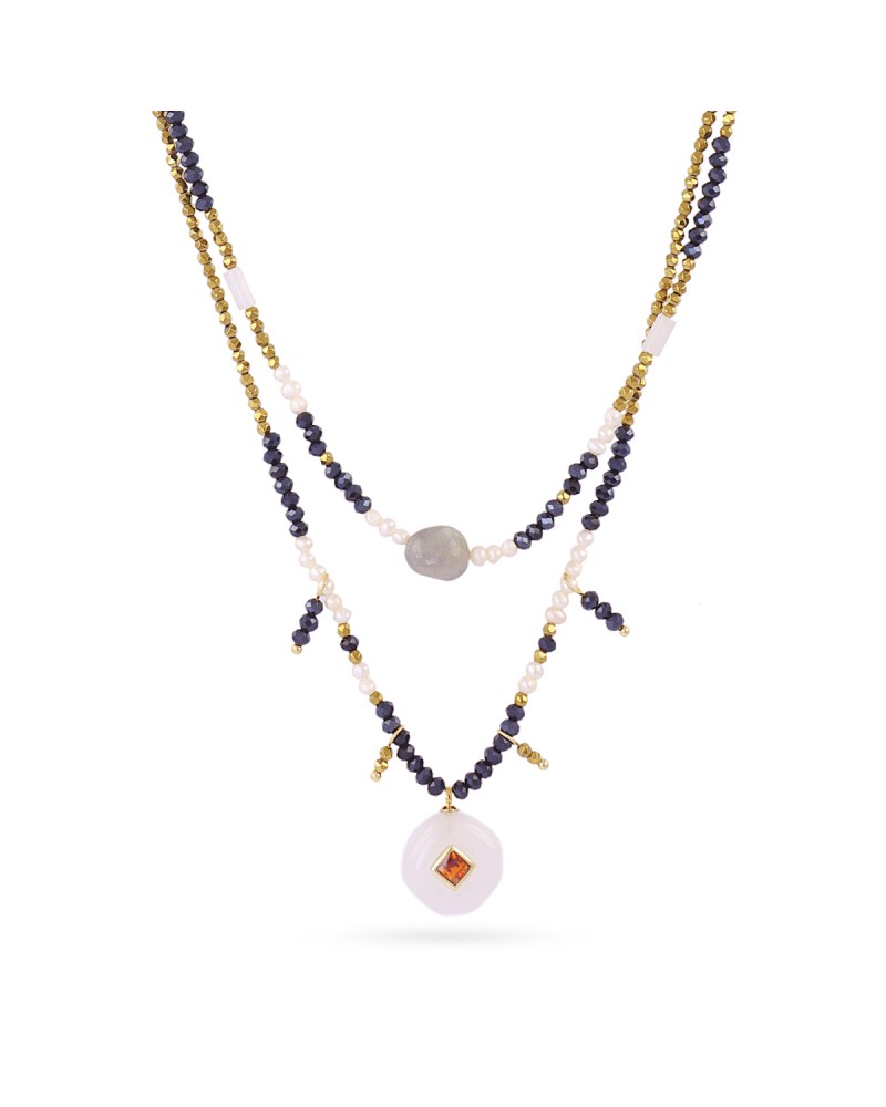 Collar doble piedra natural Anartxy