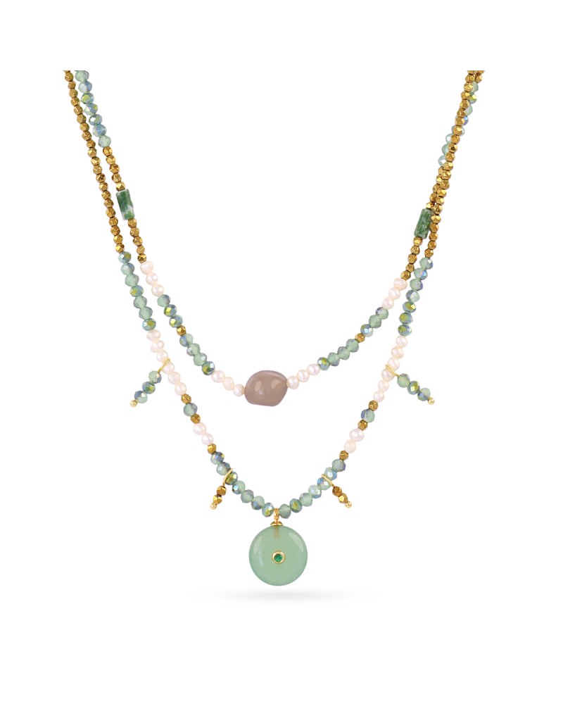 Collar doble piedra natural Anartxy