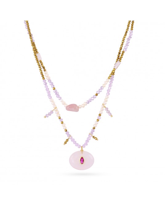 Collar doble piedra natural Anartxy