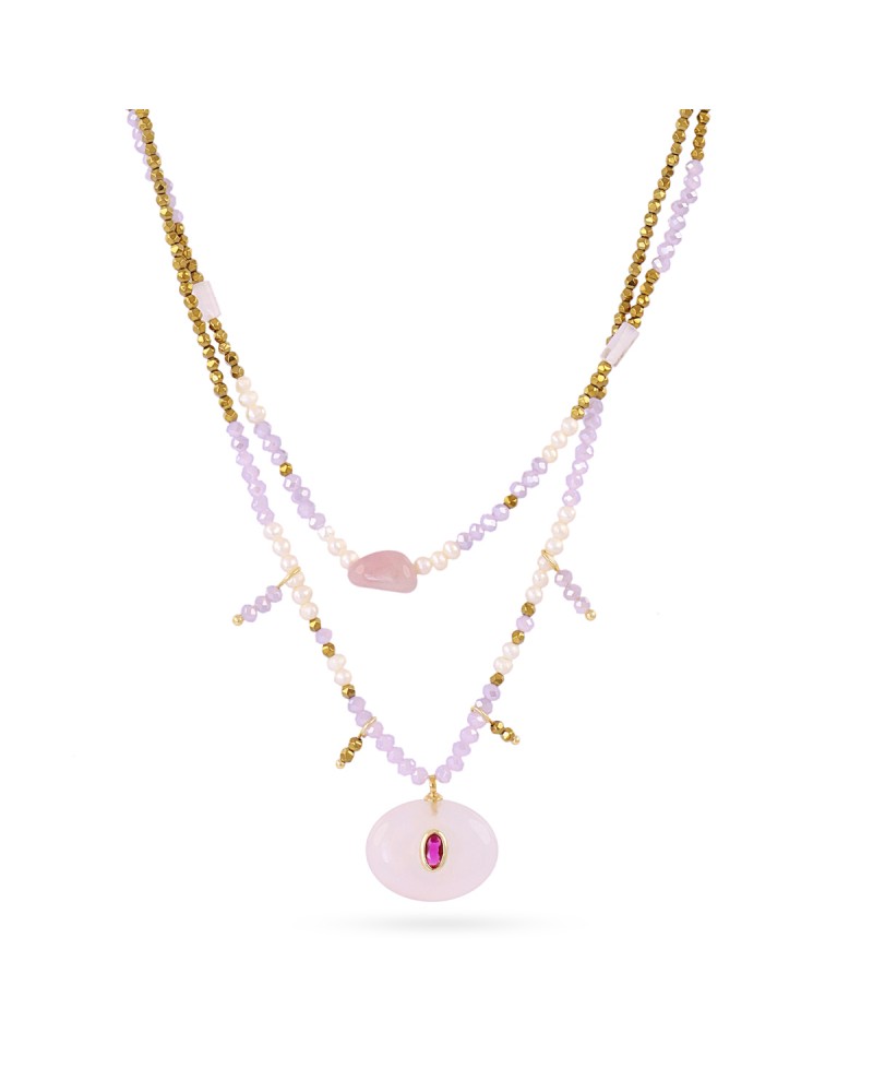 Collar doble piedra natural Anartxy