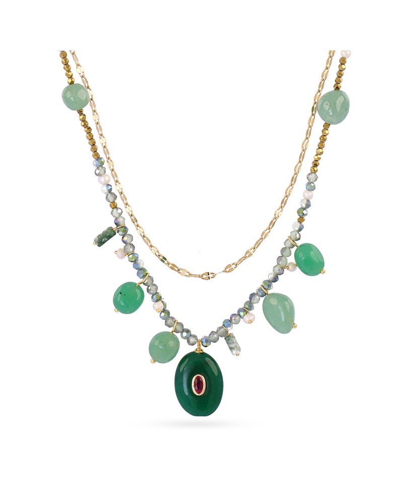 Collar doble piedra natural Anartxy