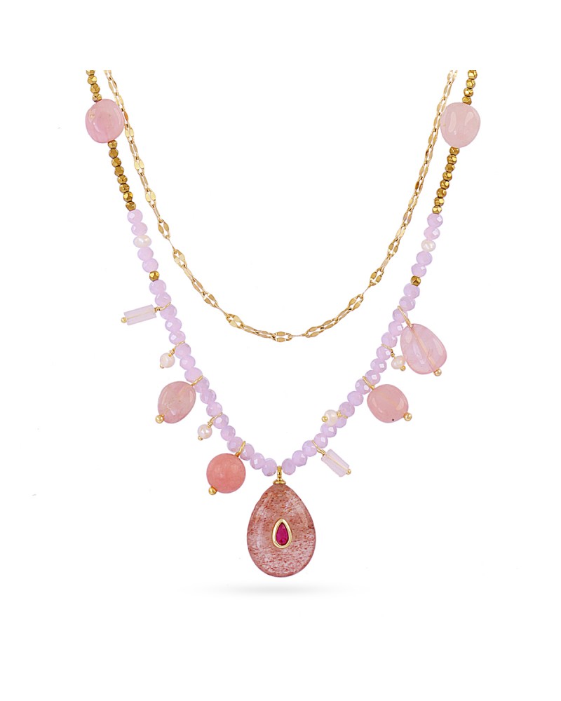 Collar doble piedra natural Anartxy