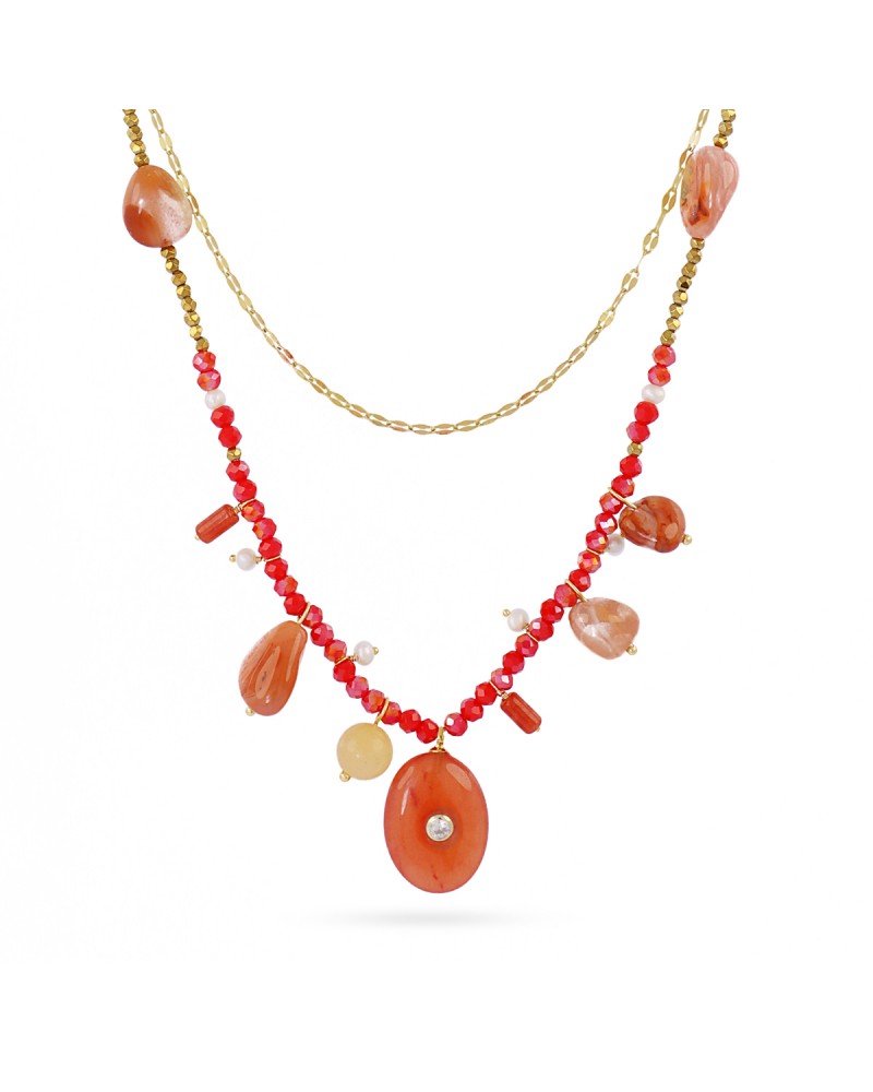 Collar doble piedra natural Anartxy