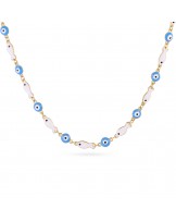 Collar peces y ojos esmalte y acero Anartxy