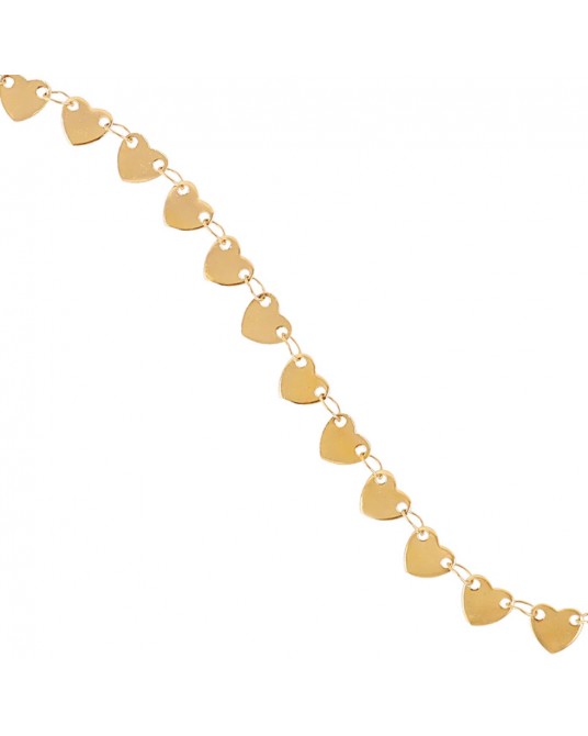 Tobillera corazones acero Anartxy