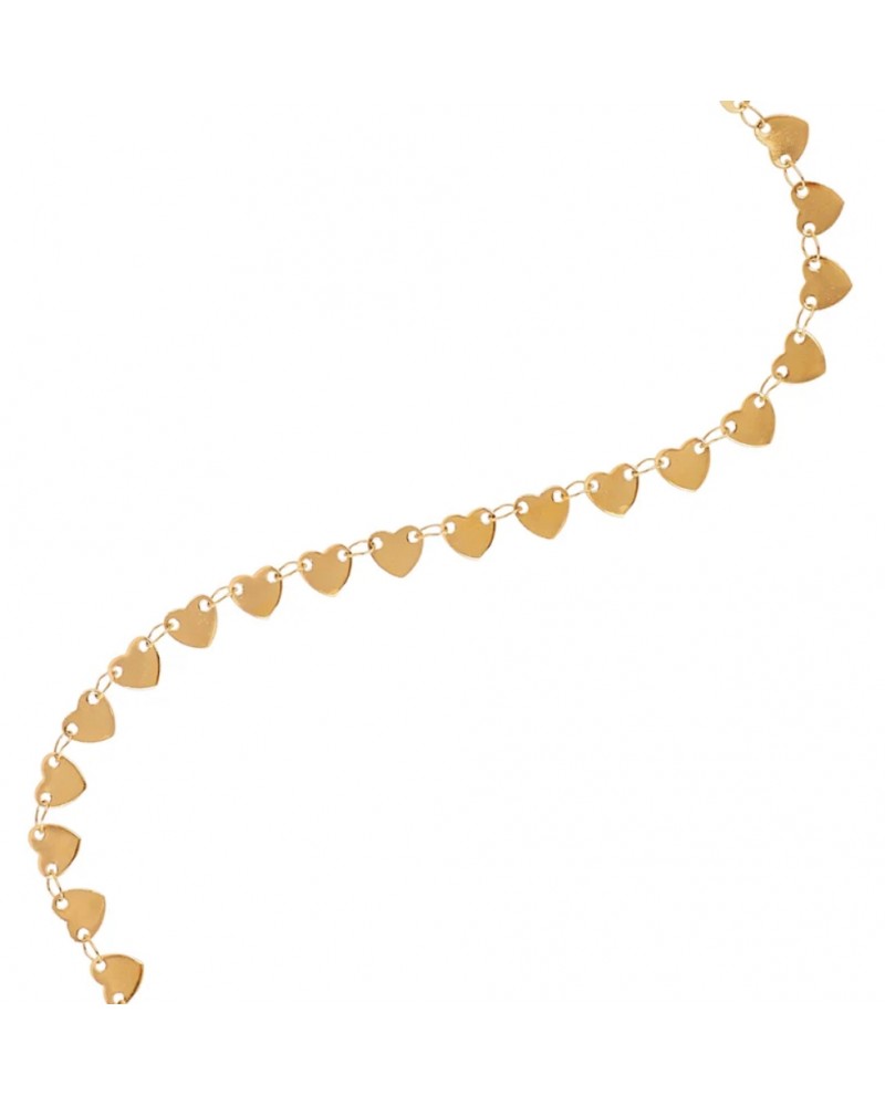 Tobillera corazones acero Anartxy