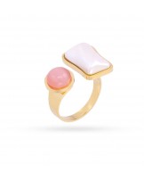 Anillo con piedra y perla Anartxy