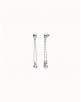 Pendientes largos bañados en plata UNOde50