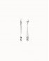 Pendientes largos bañados en plata UNOde50