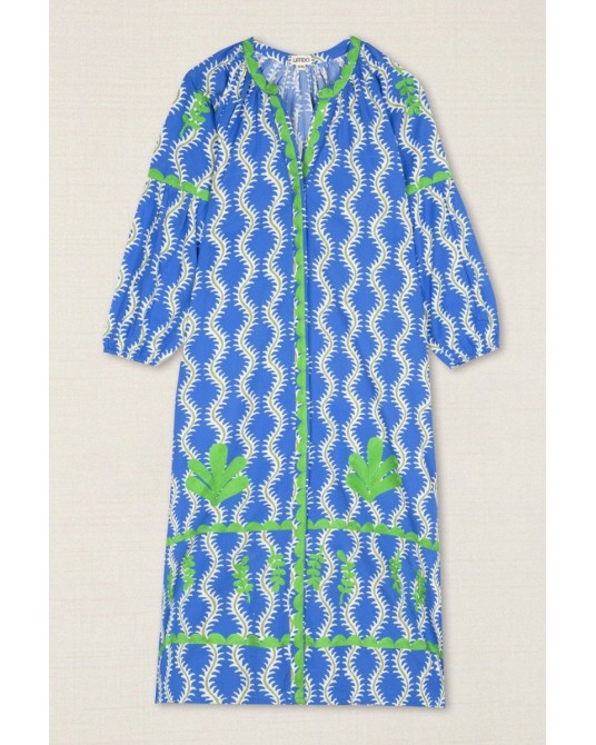 Vestido kurta ondas bordada Latido