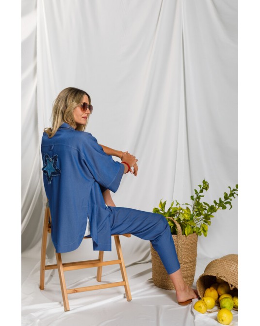 Chaqueta denim azul Hortensia