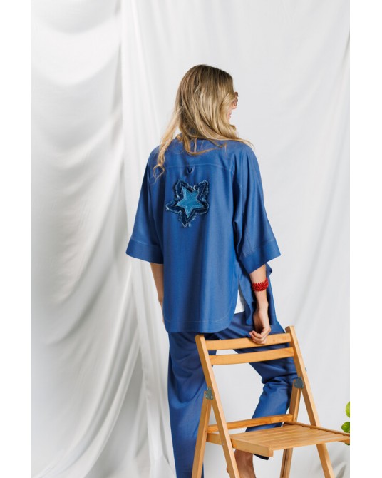 Chaqueta denim azul Hortensia