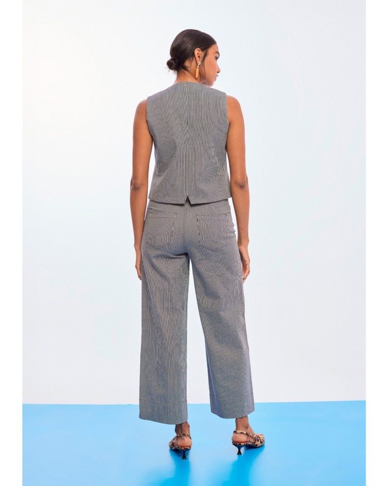 Pantalòn culotte rayas Lola Casademunt