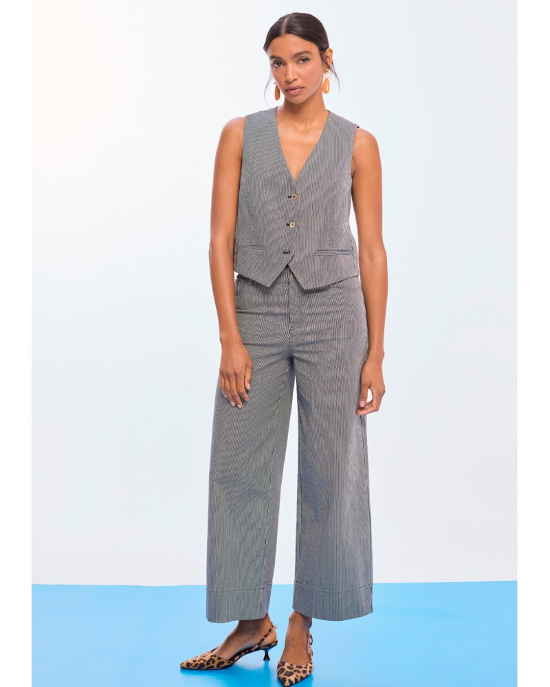 Pantalòn culotte rayas Lola Casademunt