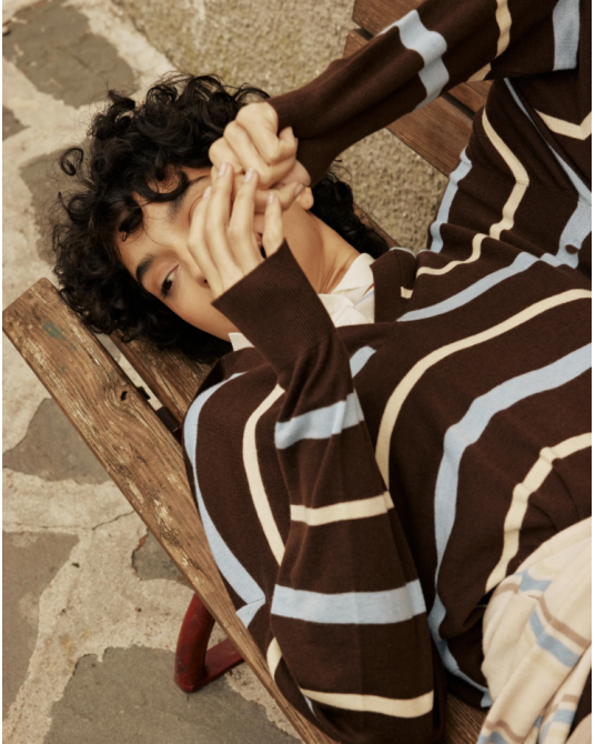 Jersey tipo polo rayas Grace and Mila