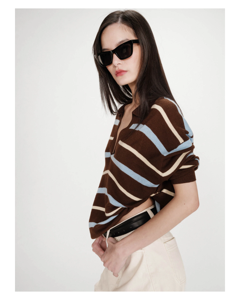 Jersey tipo polo rayas Grace and Mila