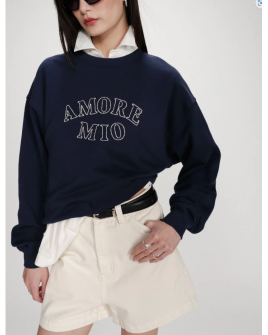 Sudadera Amore Mìo azul marino Grace and Mila