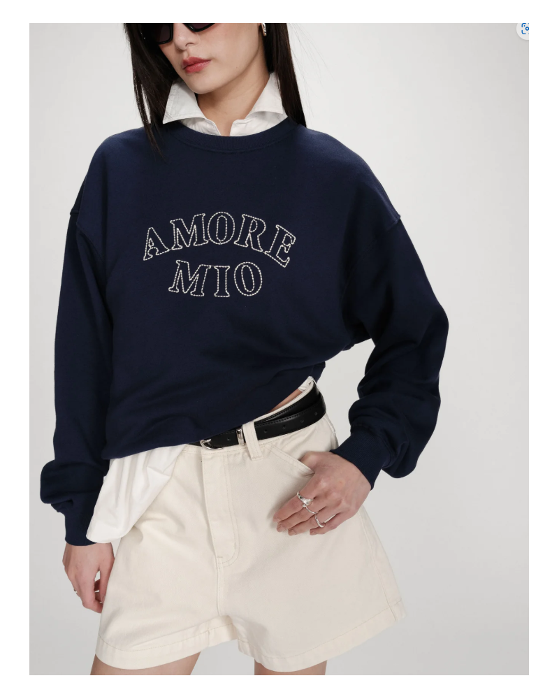 Sudadera Amore Mìo azul marino Grace and Mila