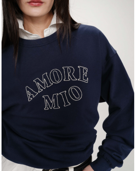 Sudadera Amore Mìo azul marino Grace and Mila