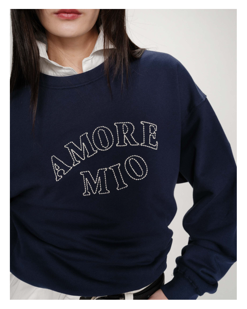Sudadera Amore Mìo azul marino Grace and Mila