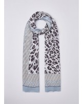 Pañuelo animal print azul Liujo