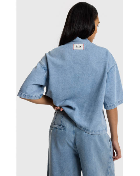 Blusa vaquera corta Alix The Label