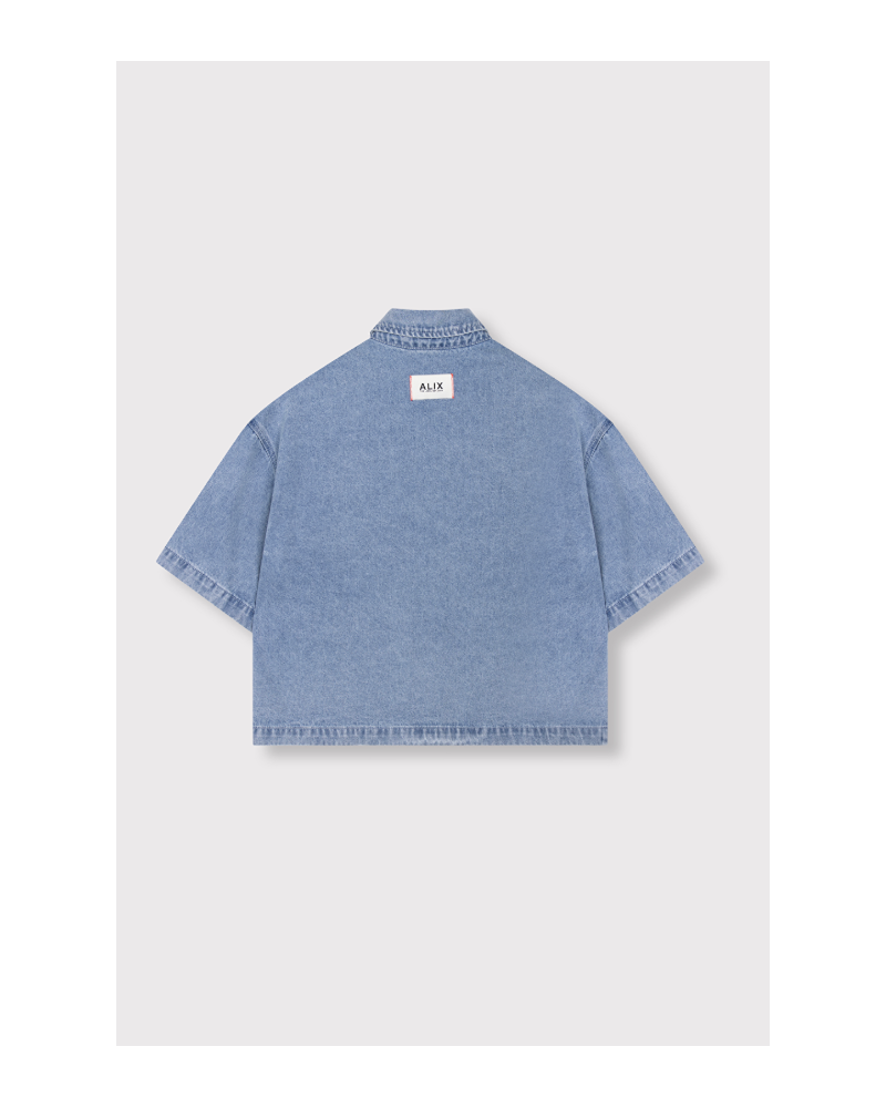 Blusa vaquera corta Alix The Label