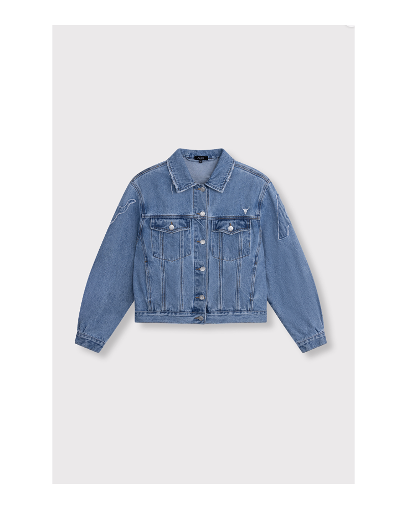 Chaqueta vaquera con parches Alix The Label