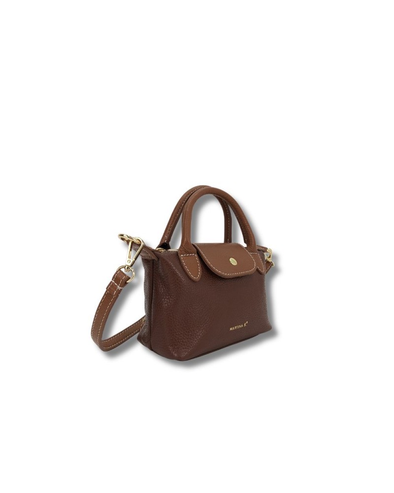 Bolso piel grabada con solapa Martina K
