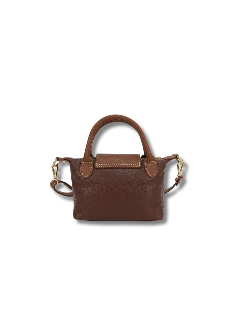 Bolso piel grabada con solapa Martina K