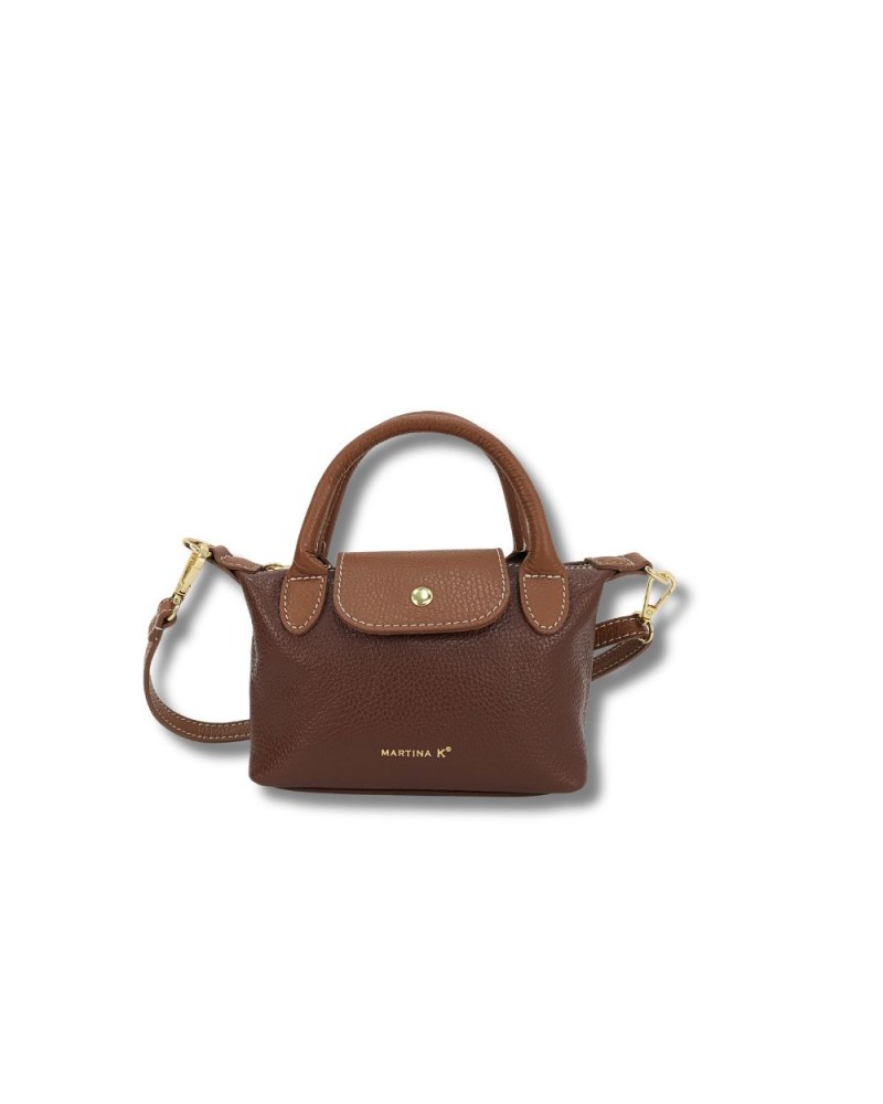 Bolso piel grabada con solapa Martina K