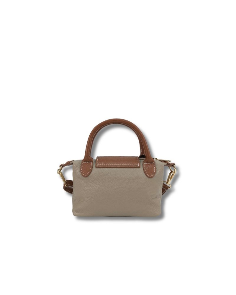 Bolso piel grabada con solapa Martina K