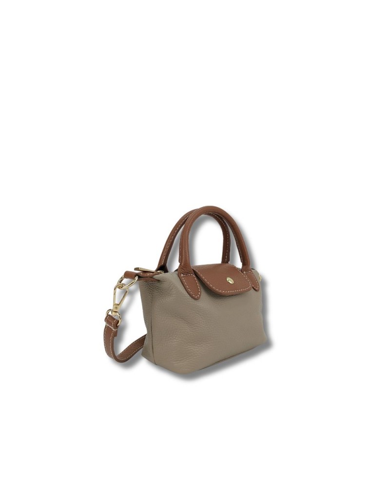 Bolso piel grabada con solapa Martina K
