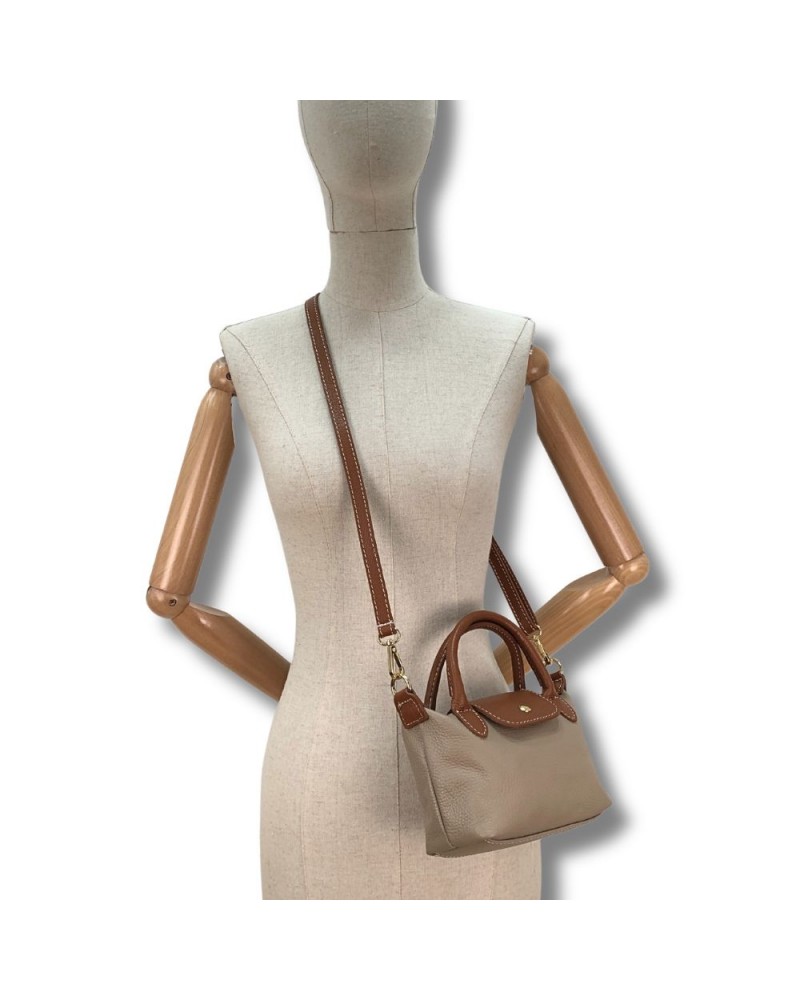 Bolso piel grabada con solapa Martina K