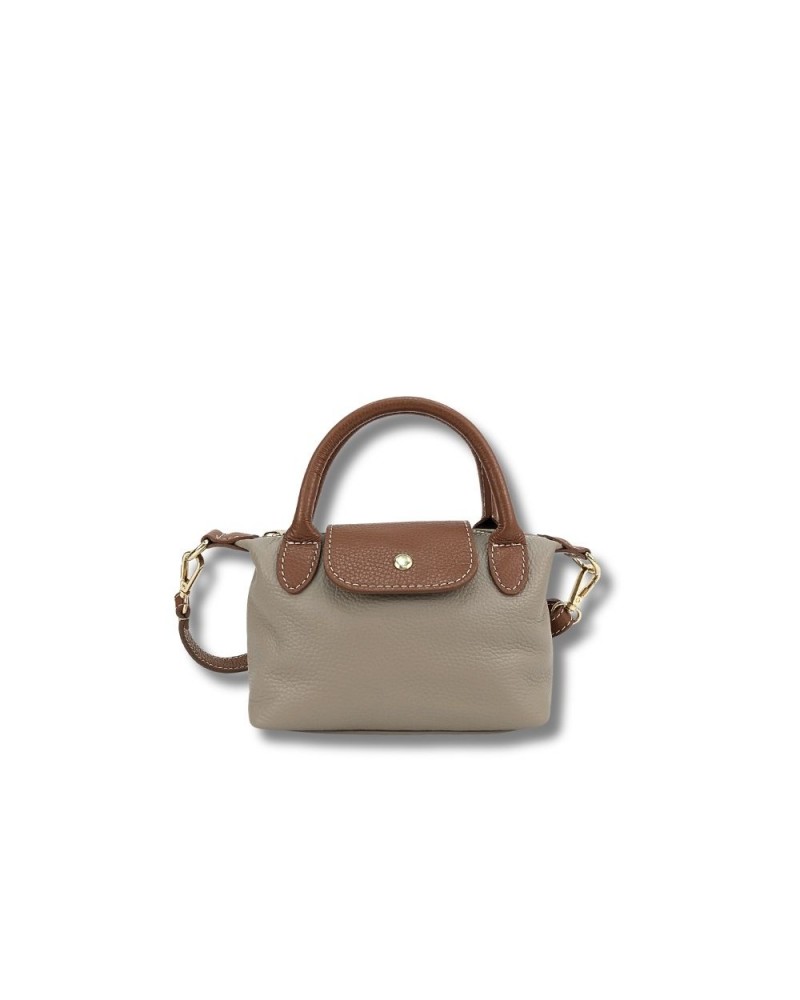 Bolso piel grabada con solapa Martina K