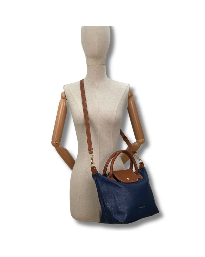 Bolso piel grabada con solapa Martina K