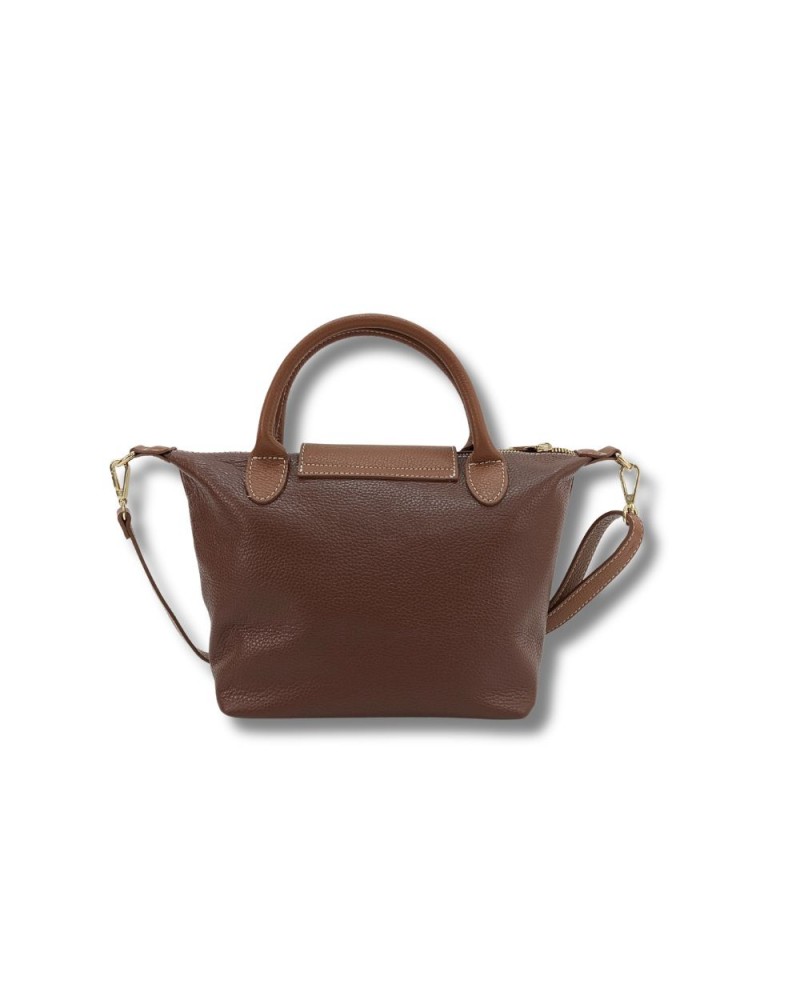 Bolso piel grabada con solapa Martina K