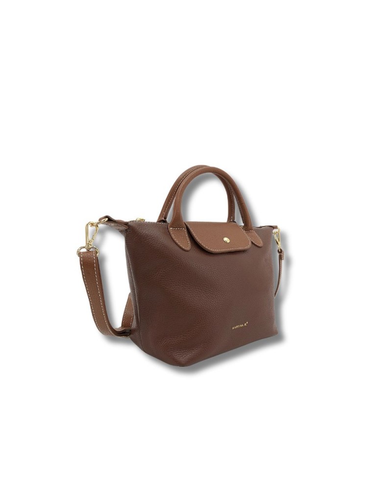Bolso piel grabada con solapa Martina K