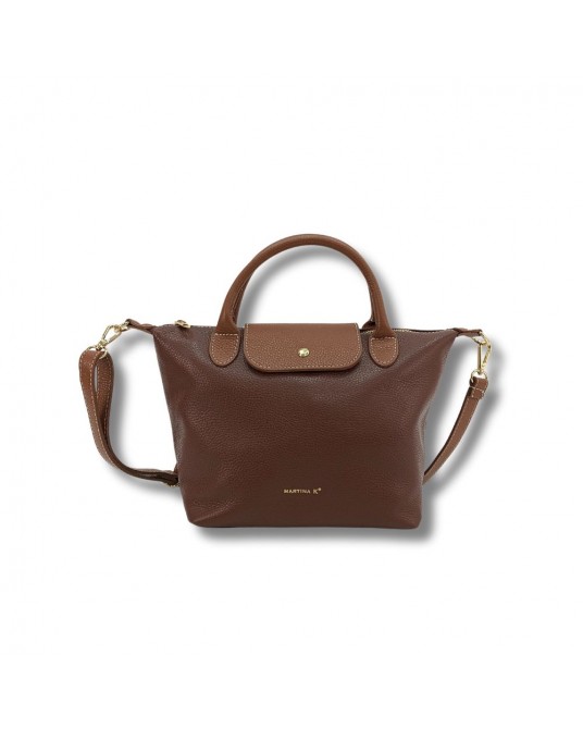 Bolso piel grabada con solapa Martina K