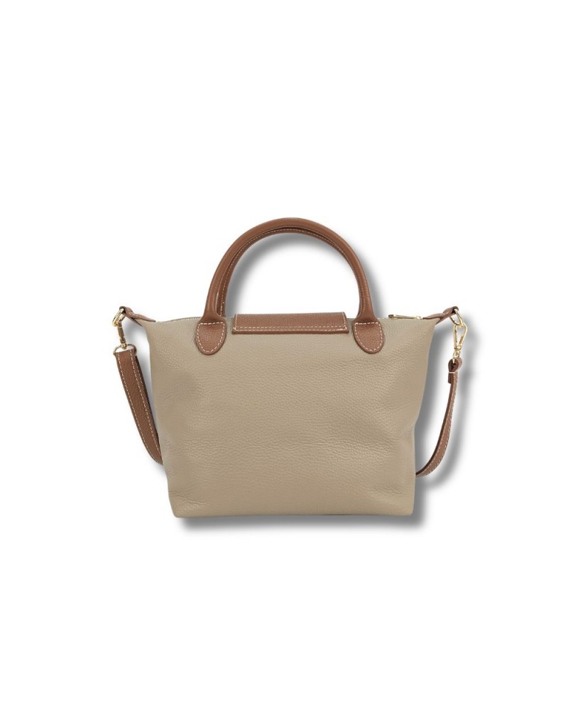 Bolso piel grabada con solapa Martina K