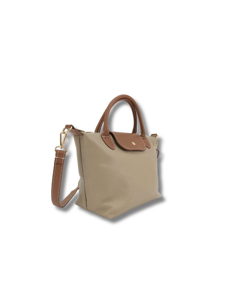 Bolso piel grabada con solapa Martina K