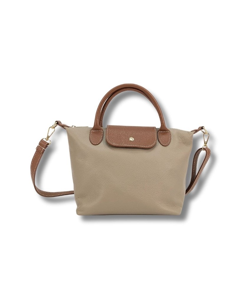 Bolso piel grabada con solapa Martina K