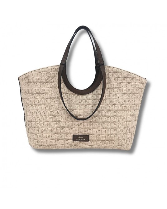 Shopping ovalado en tejido Martina K