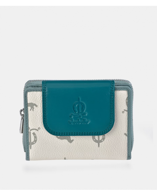 Billetero lona piel anagrama El Caballo