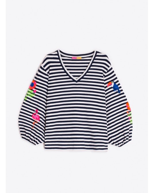 Jersey marinero bordados tropicales Vilagallo